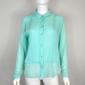 American Eagle Mint Green Button Down Shirt